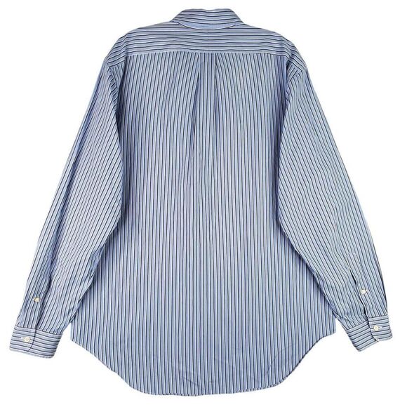 Polo Ralph Lauren Oxford Shirt Men's XL Blue Stripe Twill LS Button Down - Picture 3 of 10